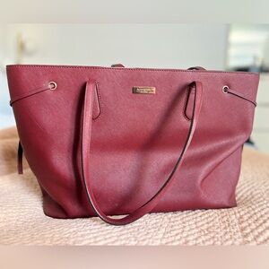 Kate Spade Extra Large Saffiano Leather Tote with Side Ties